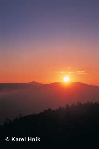 Sunset over the Krkonose Mountains * Krkonose Mountains (Giant Mts)