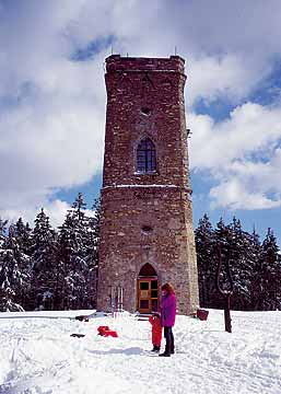 The observation tower of al * Krkonose Mountains (Giant Mts)