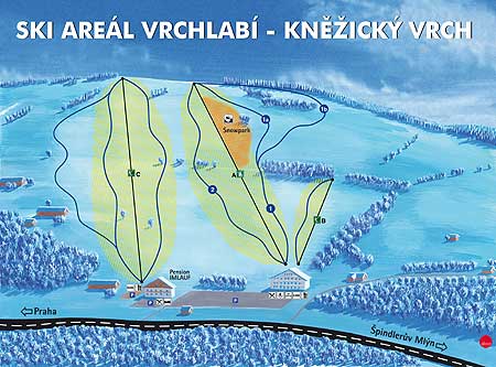 SKIARE�L Vrchlab� - Kn�ick� vrch * Krkonose Mountains (Giant Mts)