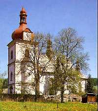 Bild vergrssern: Die Kirche des Hl.Nikolaus (Mikul) * Riesengebirge (Krkonose)