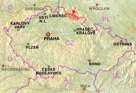 Geographic information an location * Krkonose Mountains (Giant Mts)