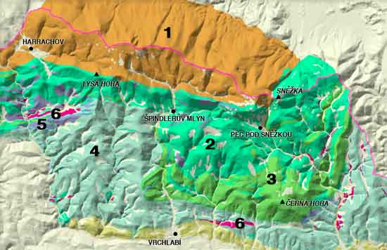 Geologische Karte * Riesengebirge (Krkonose)