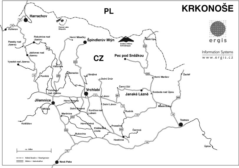 Straenkarte * Riesengebirge (Krkonose)