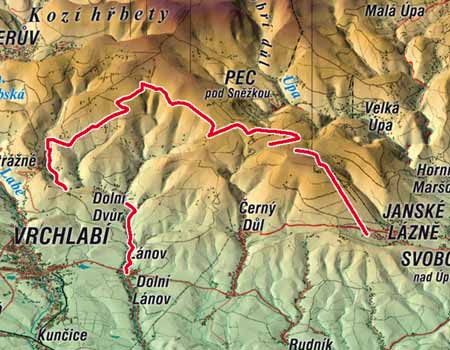 Abfahrt unter dem Berg Lika  B (MTB) * Riesengebirge (Krkonose)