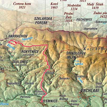 Panorama-Tour-West, mittel (MTB) * Riesengebirge (Krkonose)