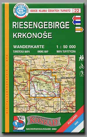 Bild vergrssern: Riesengebirge - Wanderkarte	 * Riesengebirge (Krkonose)